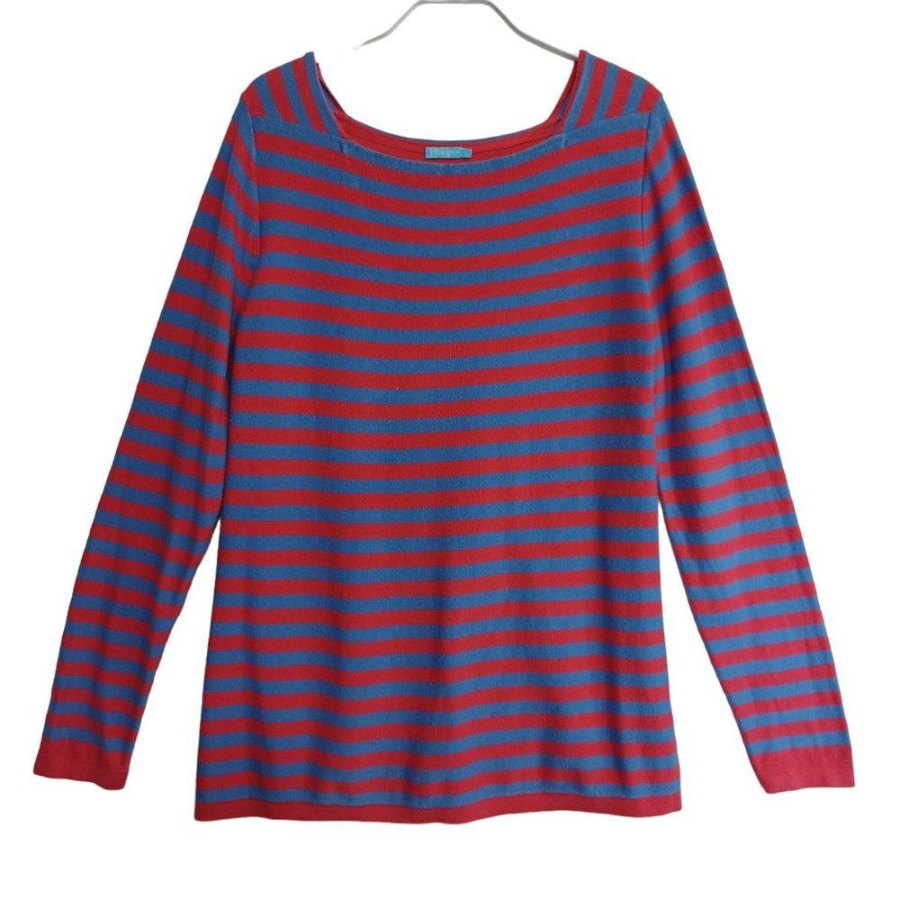 J. McLaughlin Sweater Striped Pullover Long‎ Sleeve Womens Large